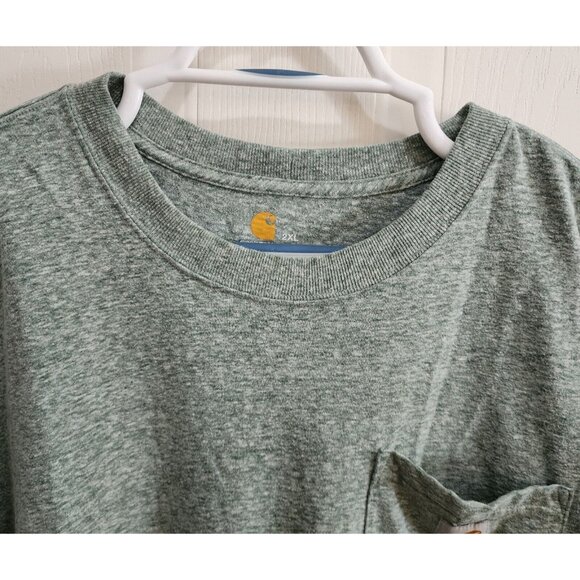 Carhartt Original Fit Green Pocket T Shirt Size 2XL Cotton Polyester Blend K87 - Picture 2 of 9
